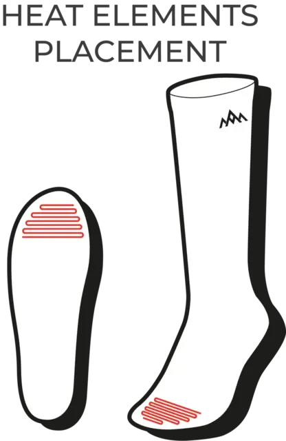 HeatX Heated Everyday Socks S Grey - EU37/39 
