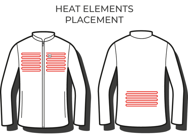 HeatX Heated Anyday Ziphood Mens M Navy/Blue 