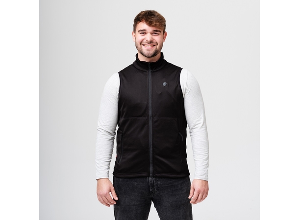 HeatX Heated Fleece Vest Mens L Black 