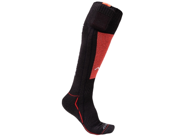 HeatX Heated Technical Socks w/batt. L Red/Black - EU43/45 