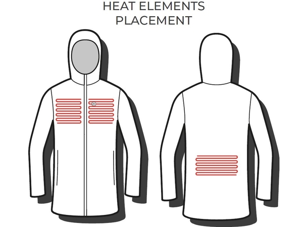 HeatX Heated Oslo Coat Womens L Black 