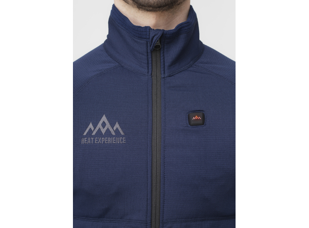 HeatX Heated Grid Fleece Mens S Blue 