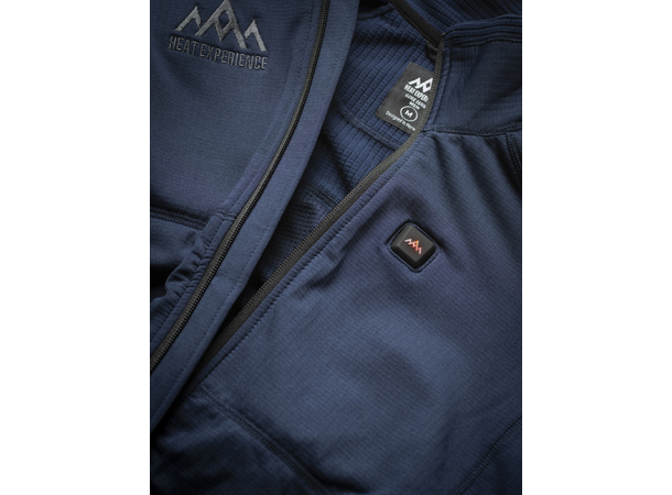 HeatX Heated Grid Fleece Mens S Blue 