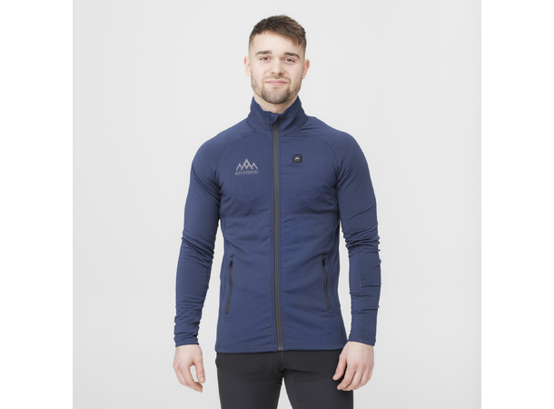HeatX Heated Grid Fleece Mens S Blue 