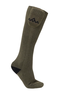 HeatX Heated Everyday Socks Olive Green.  W/batt. V2