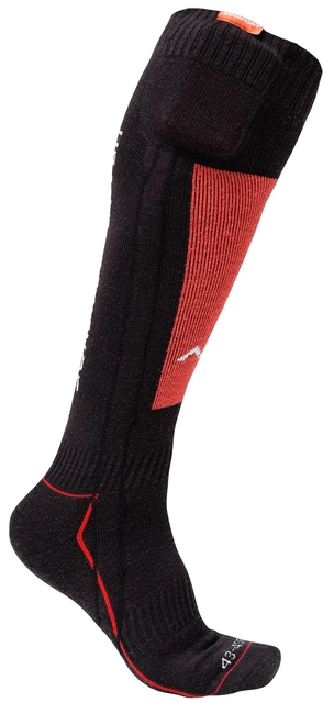 HeatX Heated Technical Socks w/batt. L Red/Black - EU43/45 