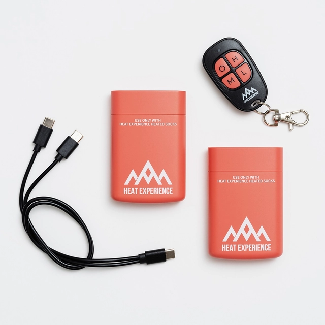 HeatX Heated Technical Socks w/batt. L Sand/Black - EU43/45 