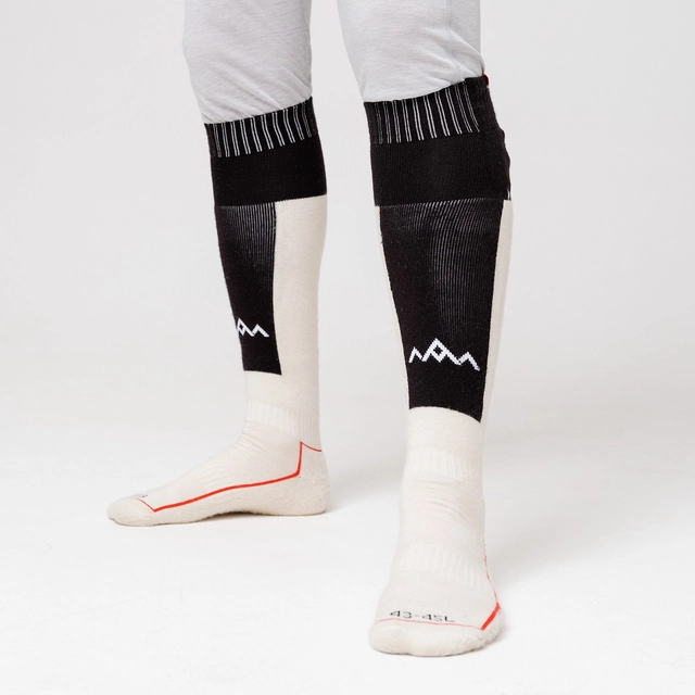 HeatX Heated Technical Socks w/batt. L Sand/Black - EU43/45 