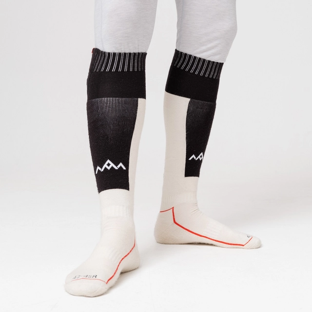 HeatX Heated Technical Socks w/batt. L Sand/Black - EU43/45 