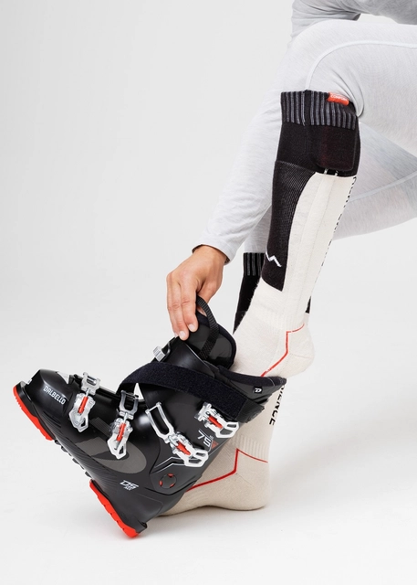 HeatX Heated Technical Socks w/batt. L Sand/Black - EU43/45 