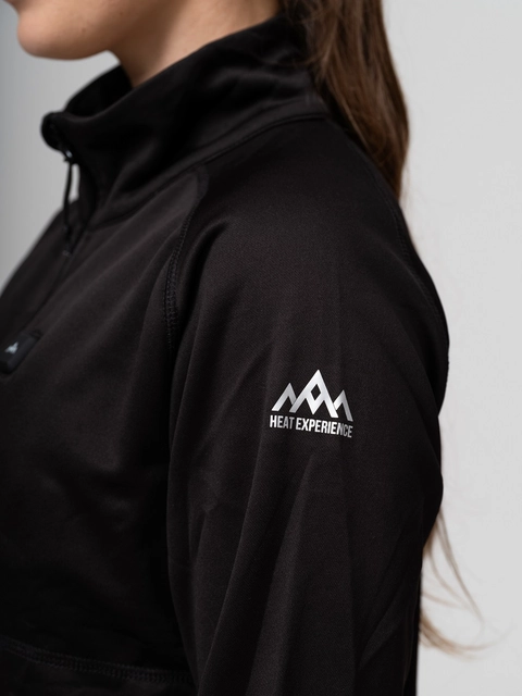 Heatx Heated Fleece Sweater Womens M Black 