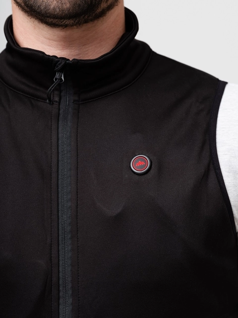 HeatX Heated Fleece Vest Mens L Black 