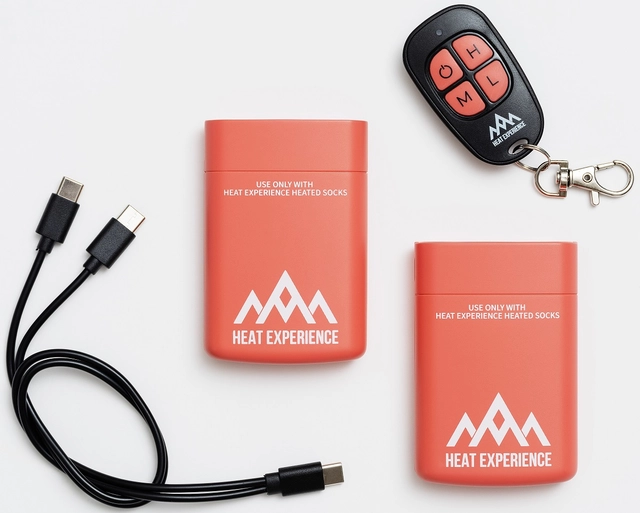 HeatX Heated Technical Socks w/batt. L Red/Black - EU43/45 