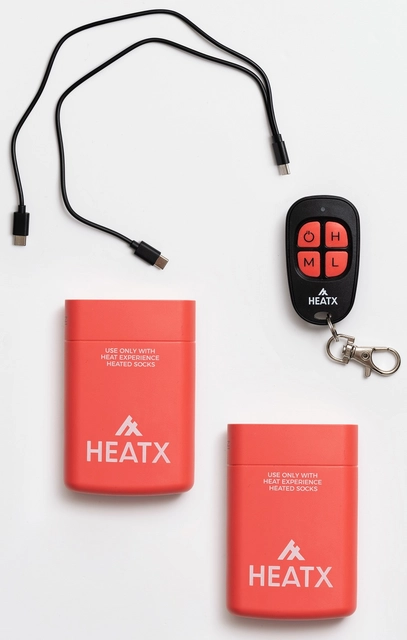HeatX Carve Socks and Battery XS Red/Black - Battery Heated - EU34-36 