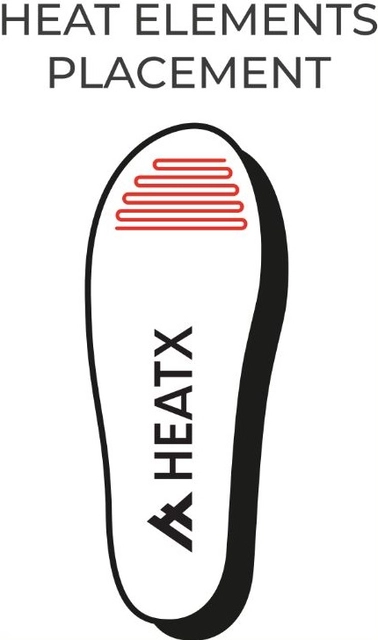 HeatX Hybrid Insoles Remote Control S Sand - Battery Heated, EU35-37 