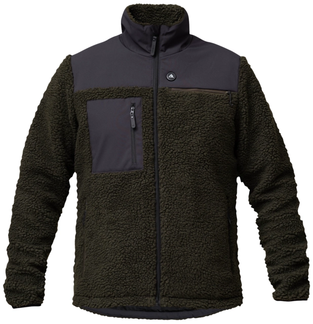 HeatX Hybrid Pile Jacket S Olive/Black - Battery Heated 
