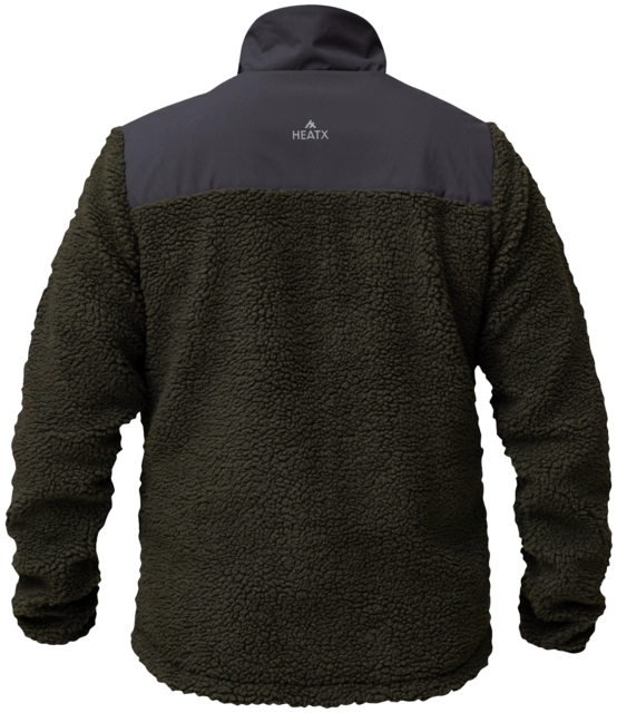 HeatX Hybrid Pile Jacket S Olive/Black - Battery Heated 