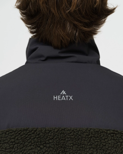 HeatX Hybrid Pile Jacket S Olive/Black - Battery Heated 