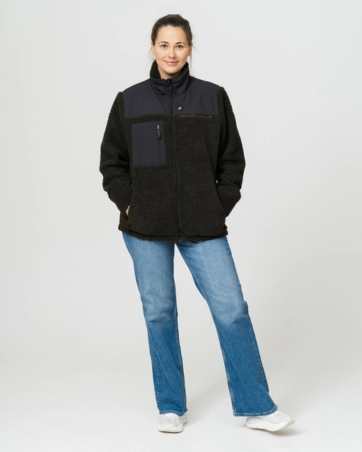 HeatX Hybrid Pile Jacket S Olive/Black - Battery Heated 