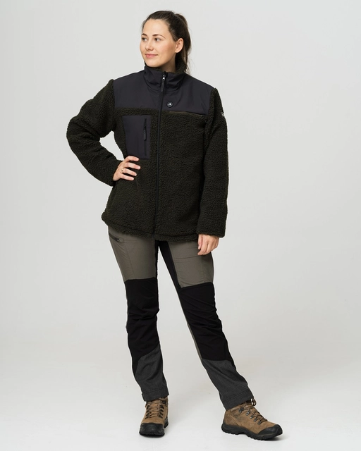 HeatX Hybrid Pile Jacket S Olive/Black - Battery Heated 