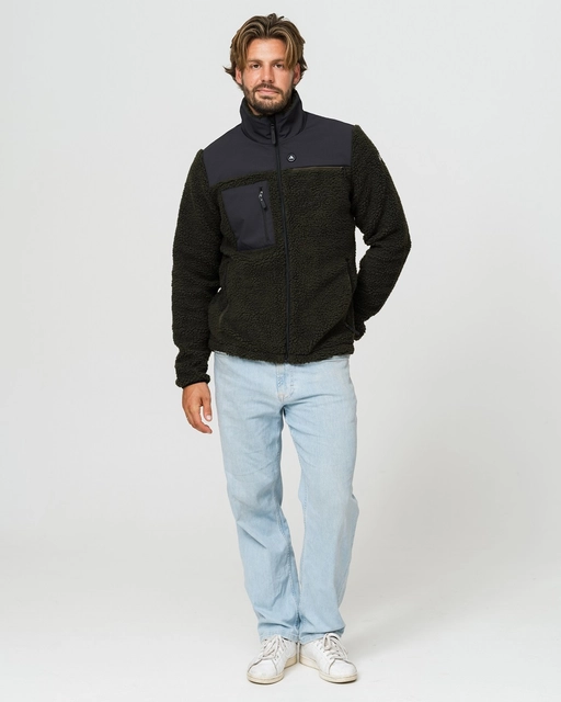HeatX Hybrid Pile Jacket S Olive/Black - Battery Heated 