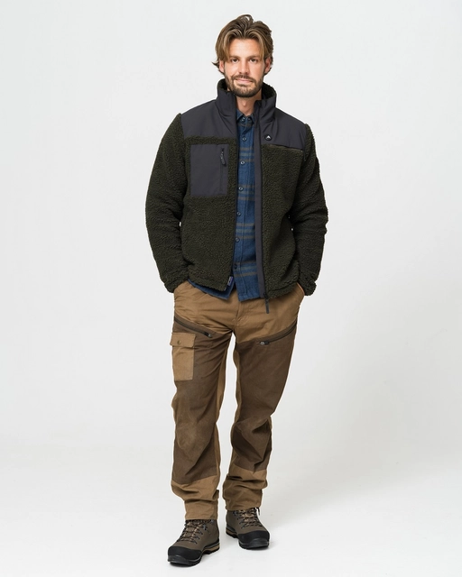 HeatX Hybrid Pile Jacket S Olive/Black - Battery Heated 