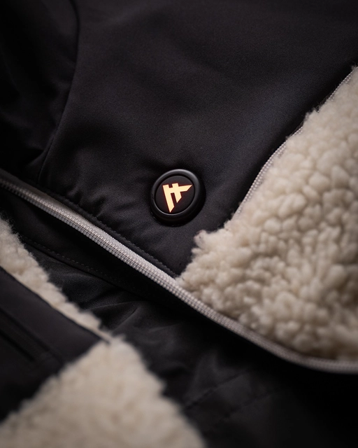 HeatX Hybrid Pile Jacket S Sand/Black - Battery Heated 
