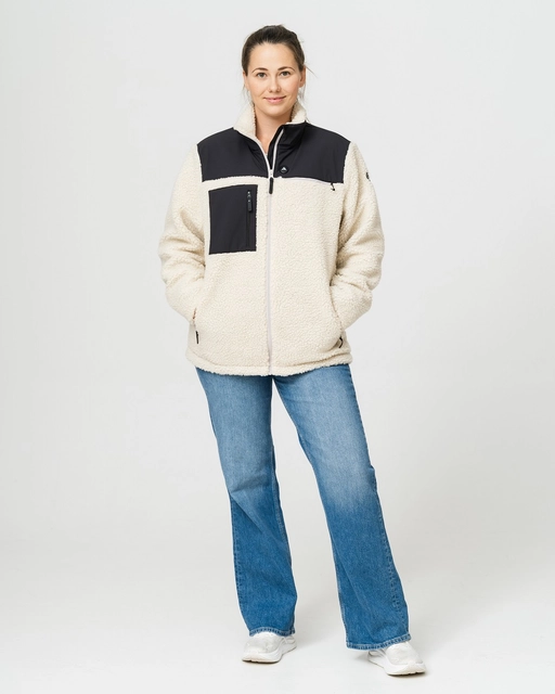 HeatX Hybrid Pile Jacket S Sand/Black - Battery Heated 