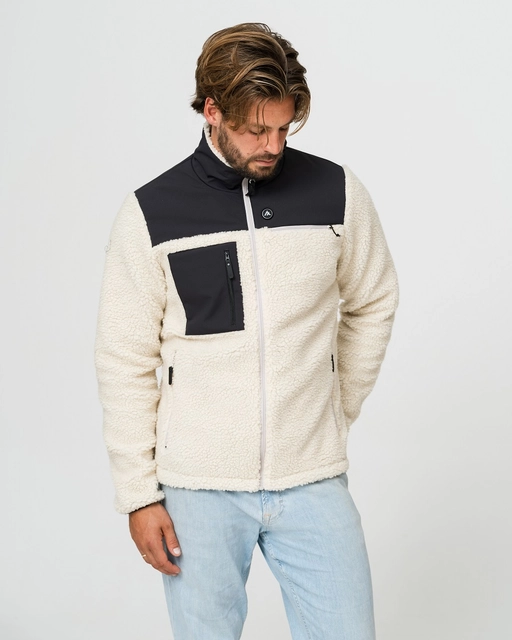 HeatX Hybrid Pile Jacket S Sand/Black - Battery Heated 
