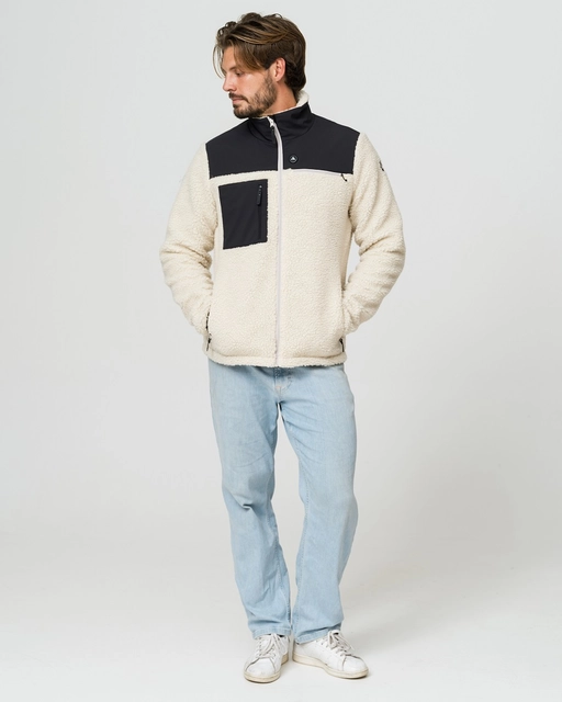 HeatX Hybrid Pile Jacket S Sand/Black - Battery Heated 